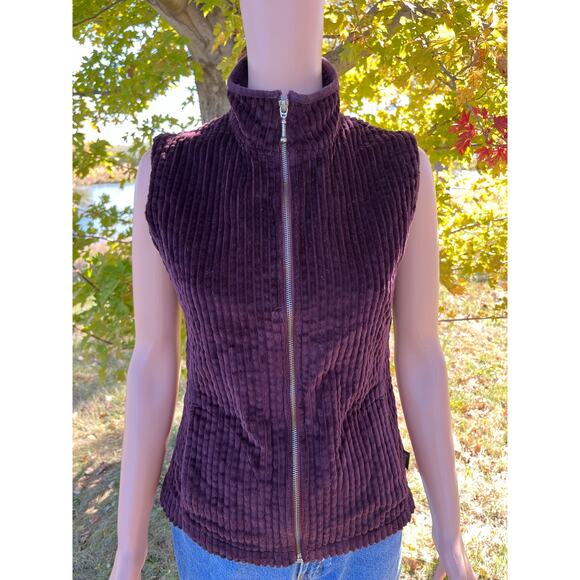 Cozy Corduroy Burgundy Woolrich Vest - Picture 1 of 6